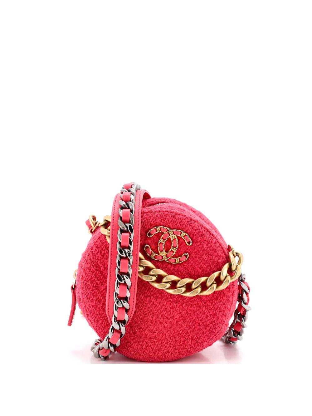 Chanel 19 Round Clutch With Chain #370162C18B